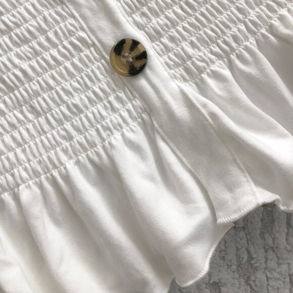 Rue21 Smocked Ruffle Tube Top with Buttons - Picture 4 of 6